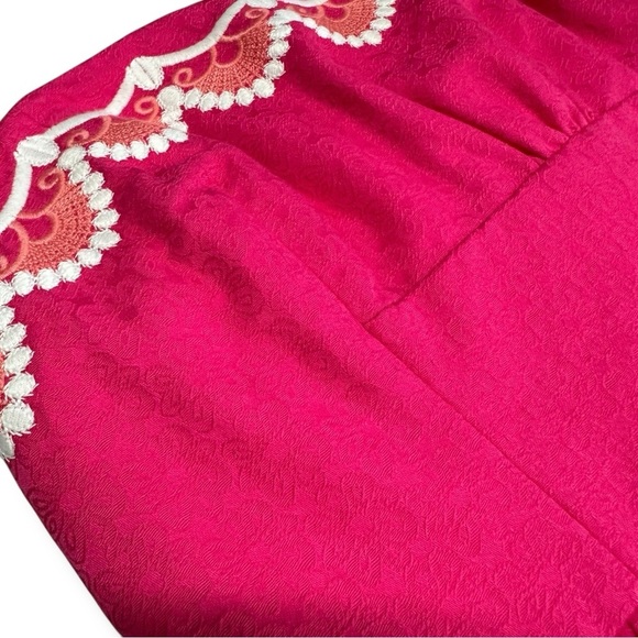 Lilly Pulitzer Maybell Peplum Embroidered Dress in Azalea Pink Size 12 - Picture 3 of 16